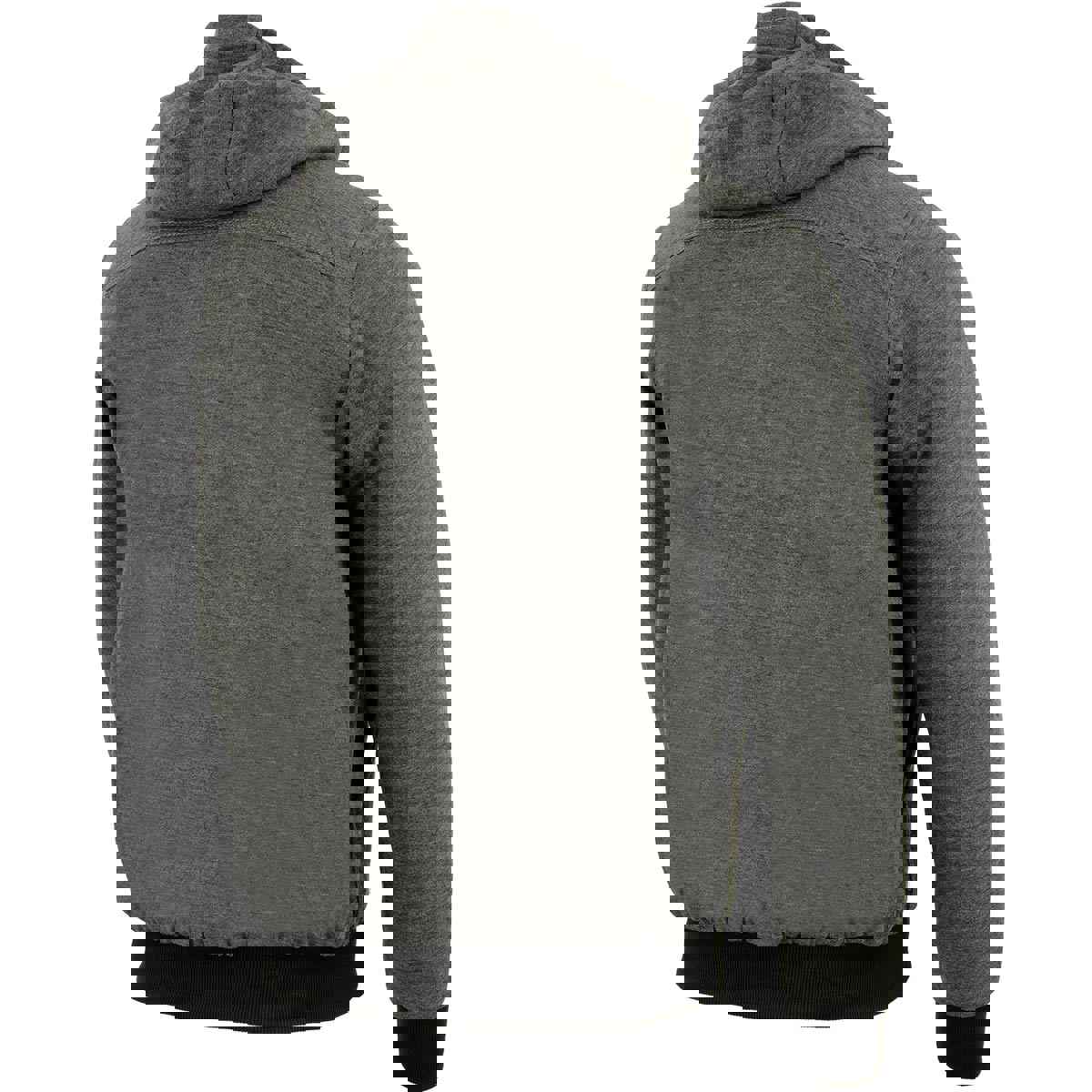 Nexgen Heat MPM1713SET12v Mens Grey Heated Front Zipper Hoodie Jacket with Battery Pack for Outdoor Activities