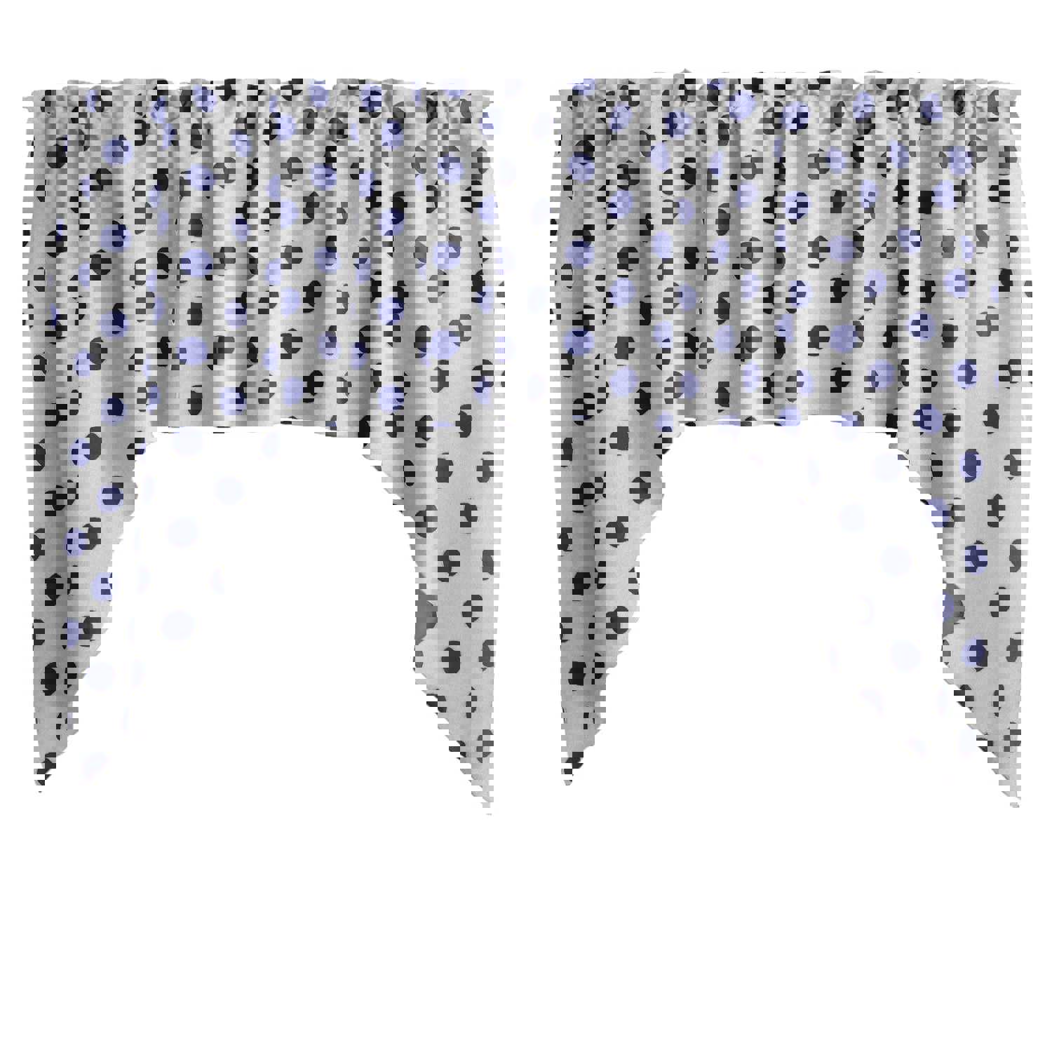 Swag Valance Cotton Polka Dots Print 58 Wide / 36 Tall