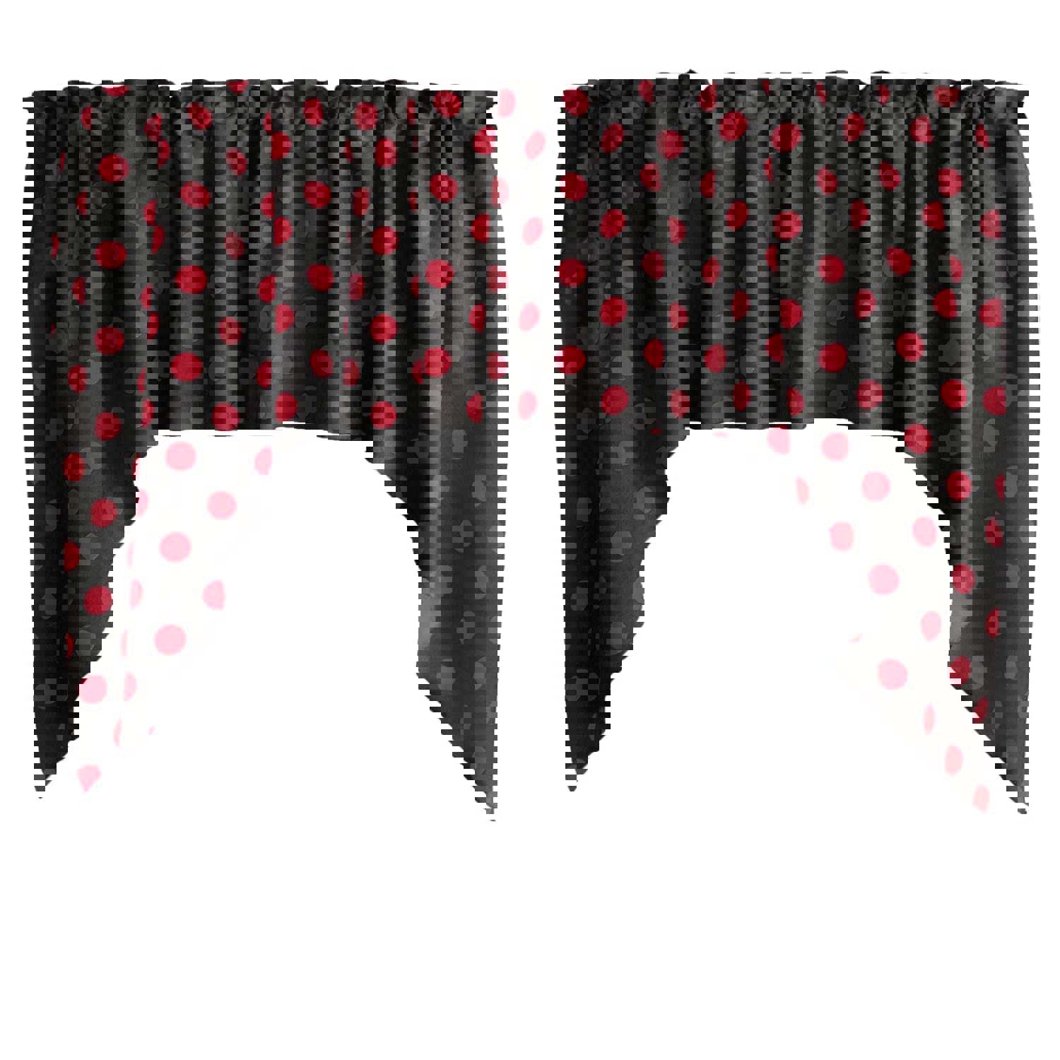 Swag Valance Cotton Polka Dots Print 58 Wide / 36 Tall