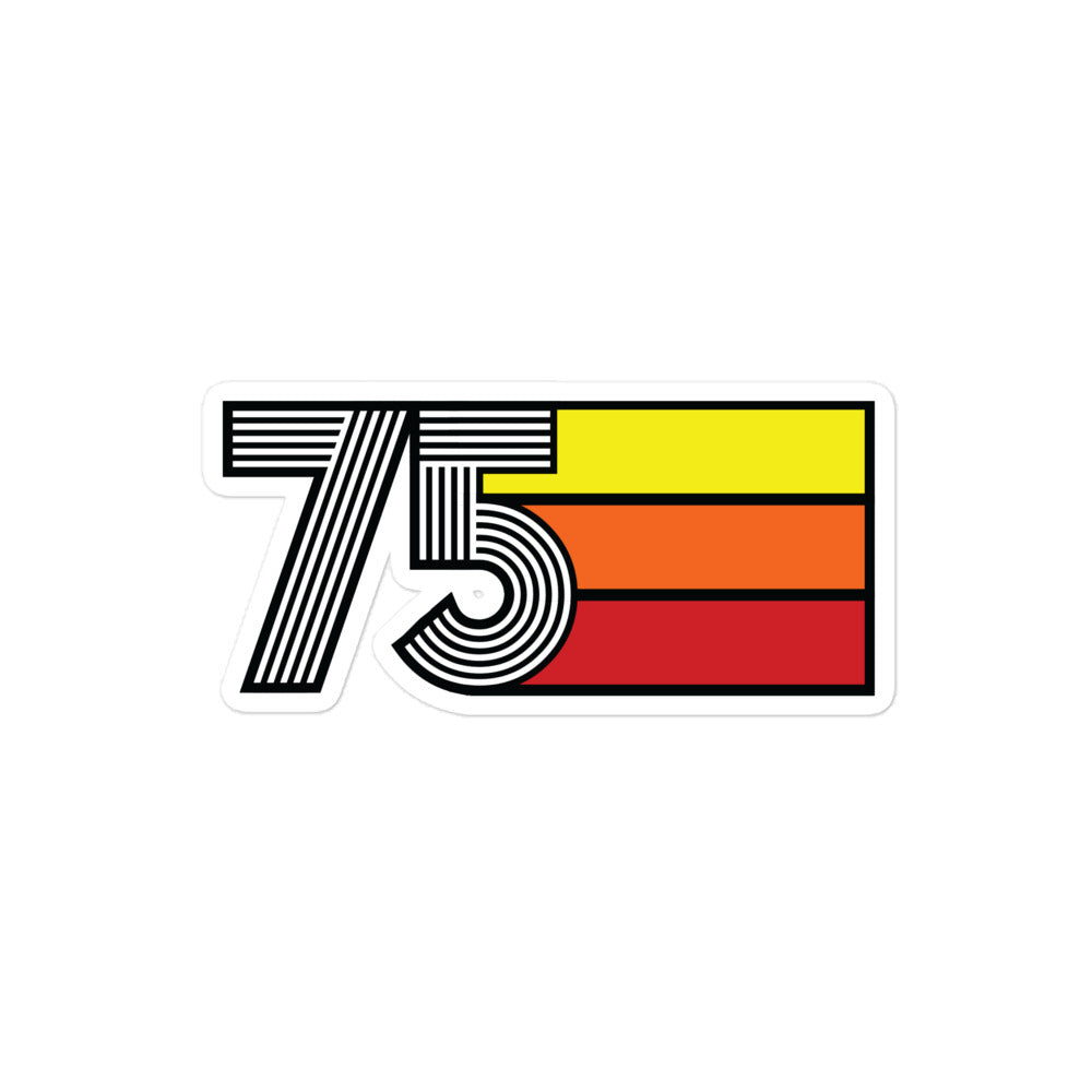 75 - 1975 Retro Tri-Line Decal Bubble-Free Vinyl Stickers