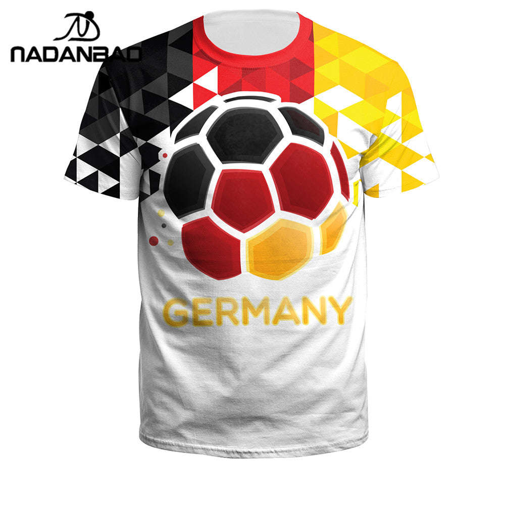 NADANBAO Summer Men/Women Germany Futebol Jersey 3D Printing Sport Shirt