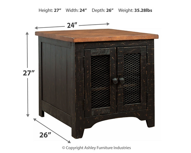 Valebeck Rustic Farmhouse Rectangular End Table