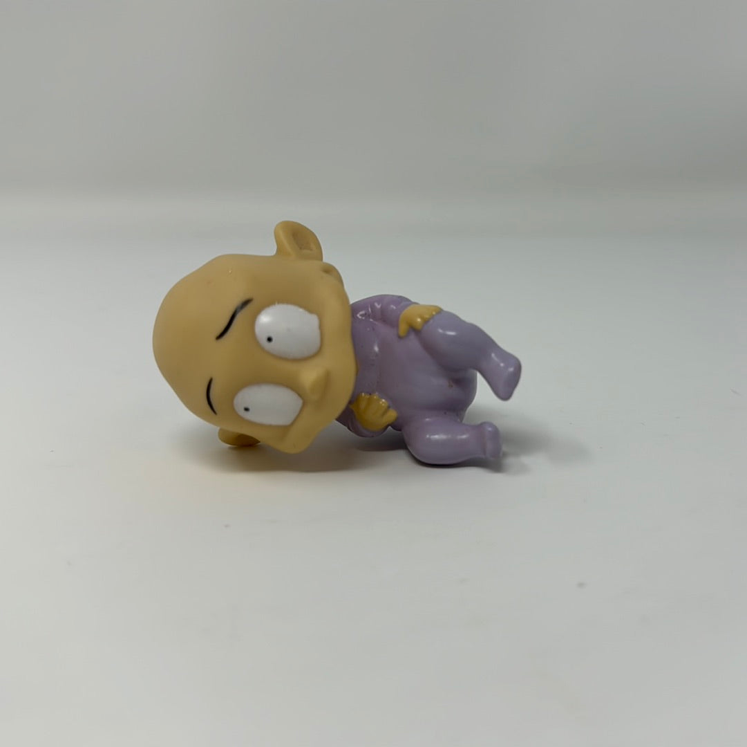 Vintage Rugrats Baby Dill Pickles Figure Toy Figurine Nickelodeon Purple Pajamas