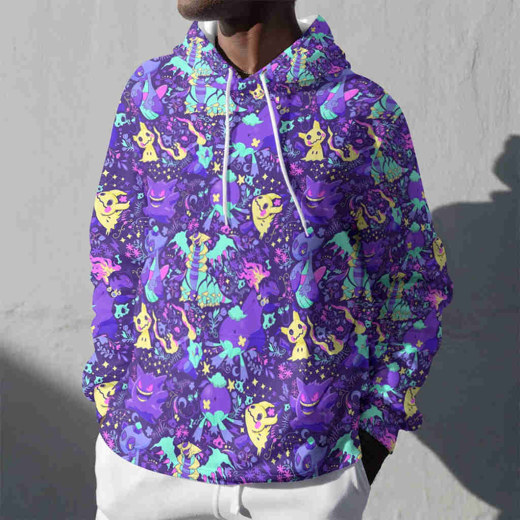 PKM Ghost Seamless Pattern Custom Hoodie - Lightweight & Comfortable