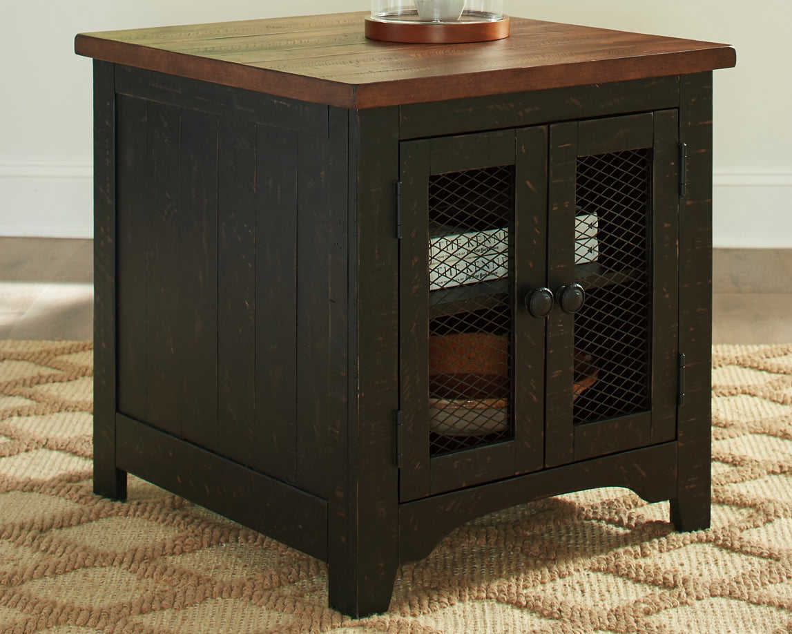 Valebeck Rustic Farmhouse Rectangular End Table