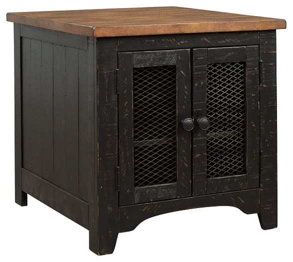 Valebeck Rustic Farmhouse Rectangular End Table