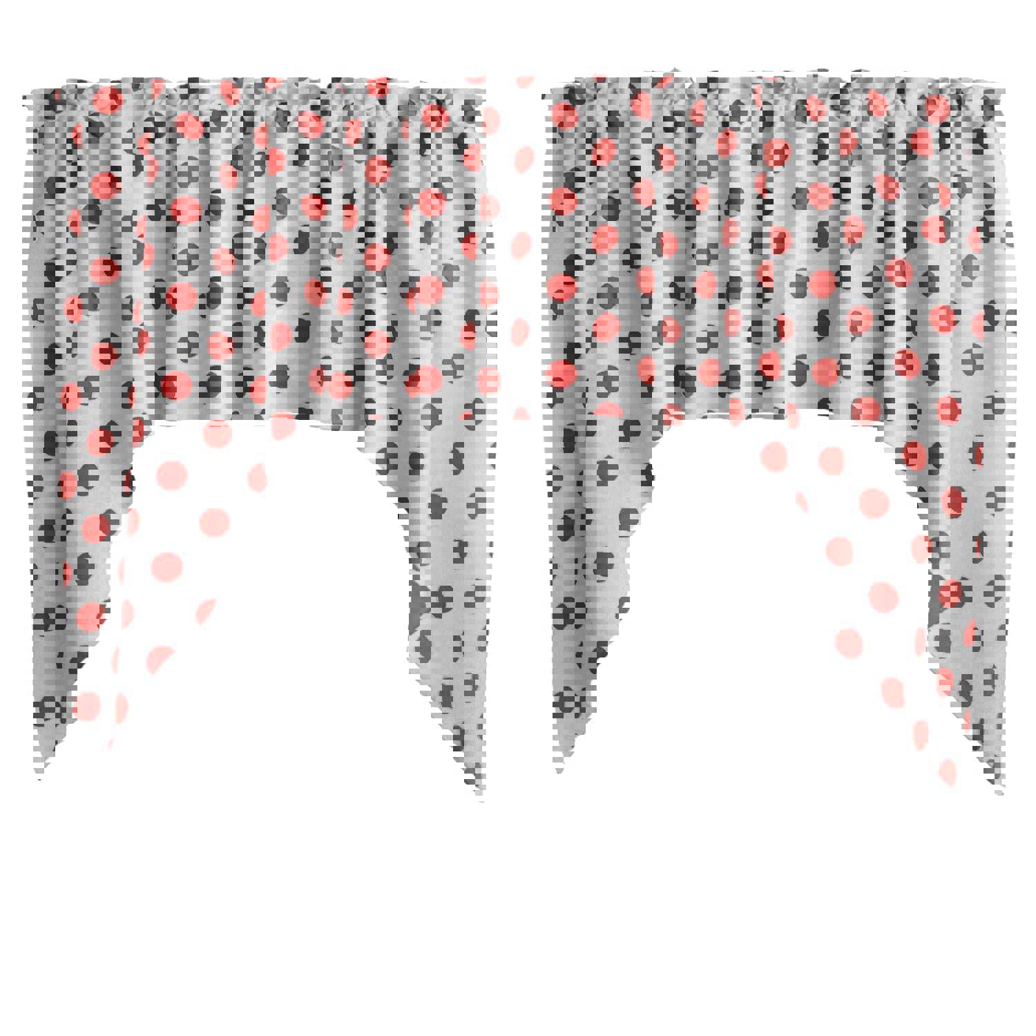 Swag Valance Cotton Polka Dots Print 58 Wide / 36 Tall