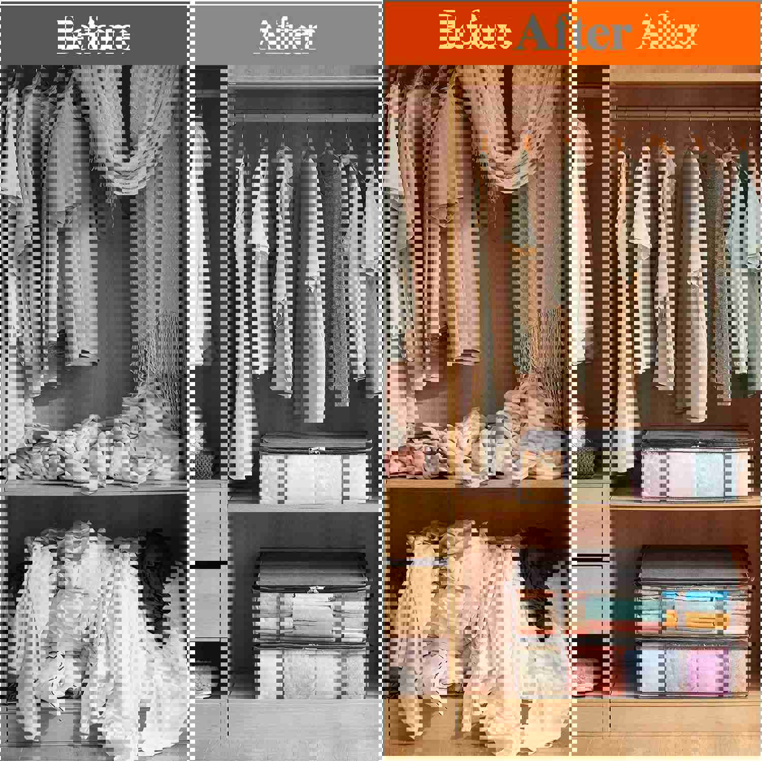 6-Pack Large Under Bed Storage Containers with 40L Capacity and See-Through Window