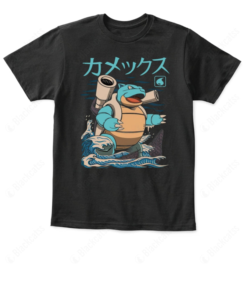 PKM Blastoise Water Kaiju Kid Custom Graphic T-Shirt
