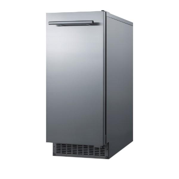 Summit BIM68OSPUMP 15 Stainless Steel 62 lb. Outdoor Rated Clear Ice Maker