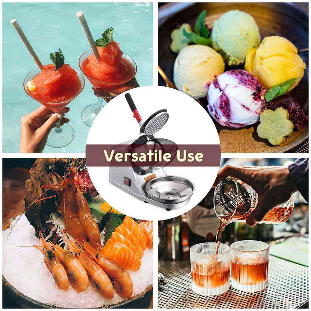 Yescom Electric Ice Shaver Snow Cone Maker with Stable Heavy Base