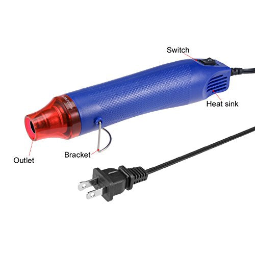 uxcell Mini Heat Gun 300W 110V Portable Hot Air Gun for Small Projects - Electronics, Crafts, Beading, Melting, Embossing, Removing