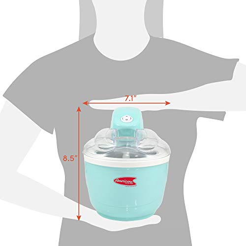 Elite Gourmet Maxi-Matic EIM-520 Automatic Ice Cream Maker, 1 Quart, Blue