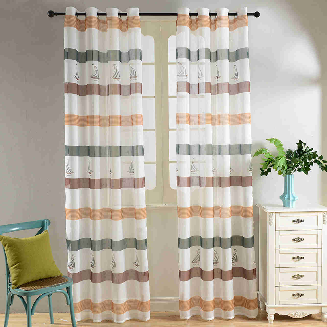 Sheer Curtain Panels - Dolce Mela - Bermuda 60x100H