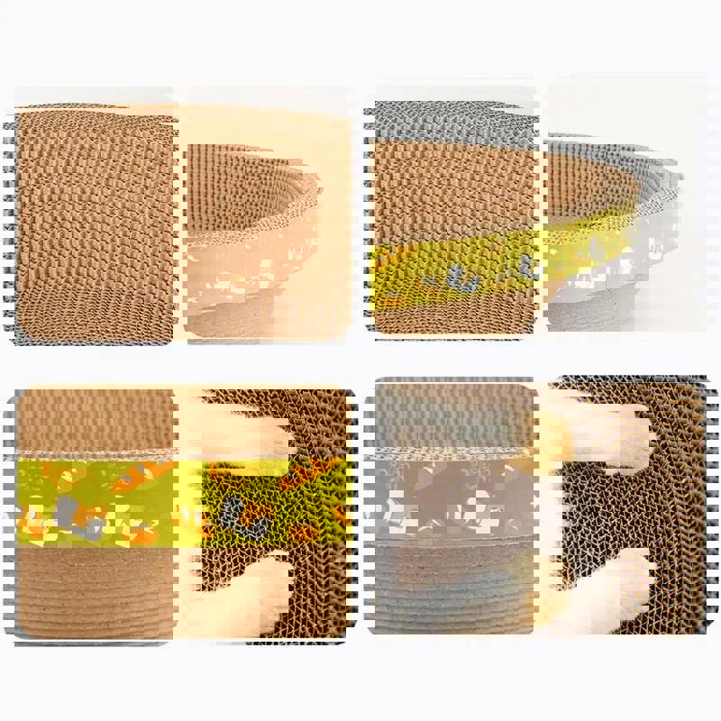 Oval Cat Scratcher Stable Lounge Nest for Cats - Reinforced Bowl Shape Bed