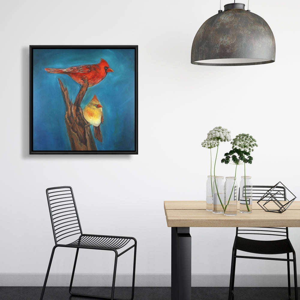 Birds On A Branch - Fine Art Gallery Wrapped Canvas 36x36