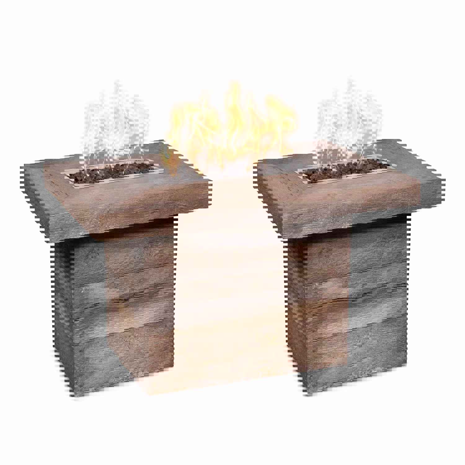 Outdoor Plus Alberta Wood Grain Concrete Fire Pit - 36 Inches