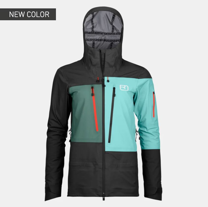 Ortovox 3L Deep Shell Women's Jacket - Alpine-Inspired Hardshell with Merino Wool Lining