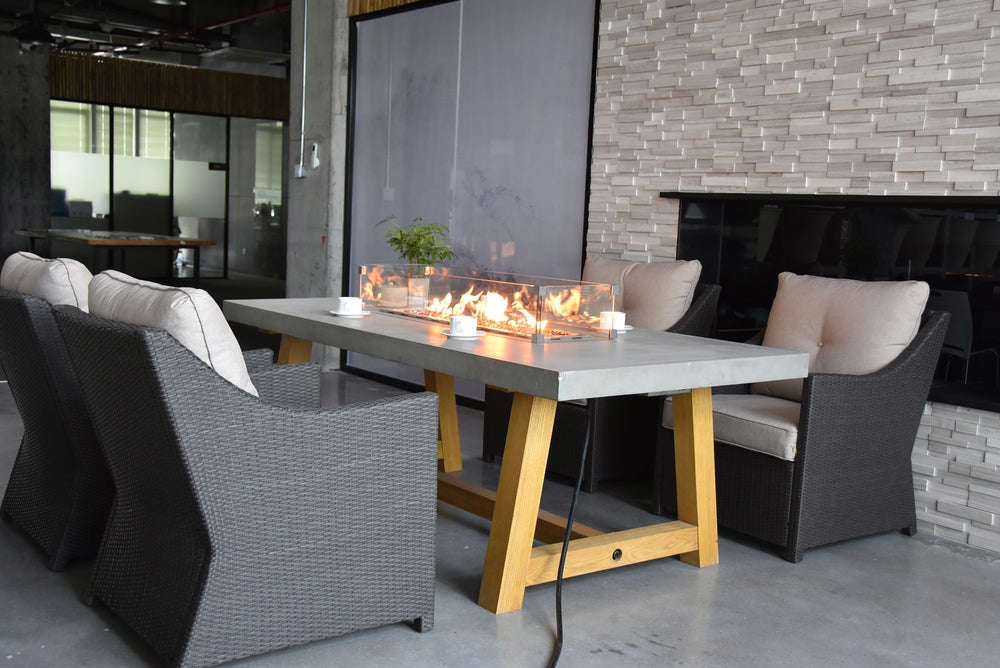 Workshop Outdoor Fire Pit Dining Table - Select Fuel Type