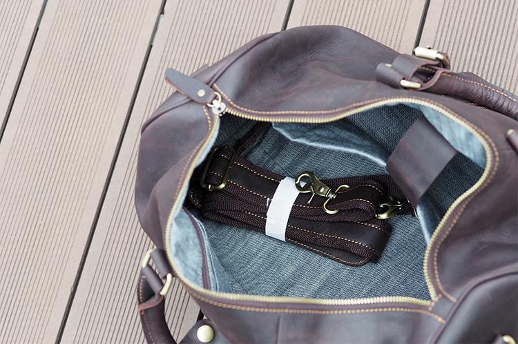 Cool Leather Men's Weekender Duffle Bag - Vintage Travel Bag