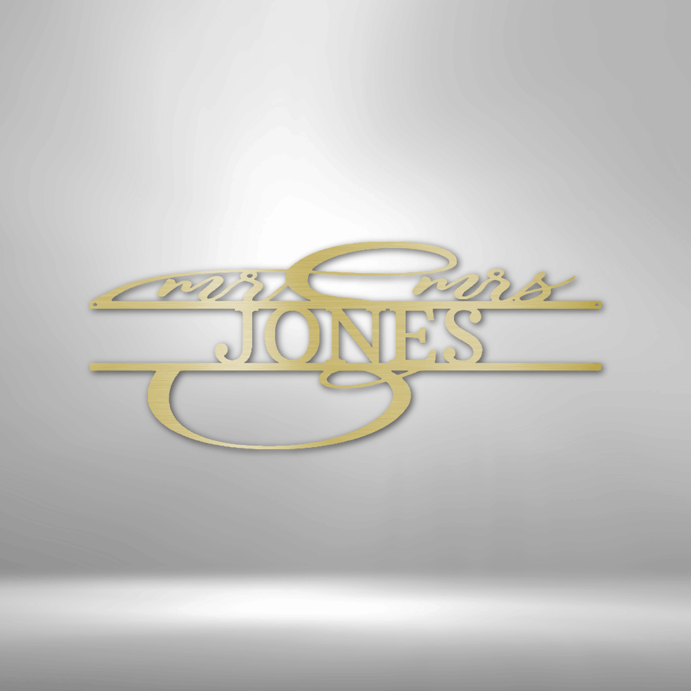 Personalized Mr. and Mrs. Monogram Metal Wall Decor