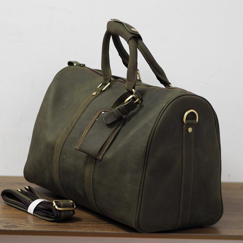 Cool Leather Men's Weekender Duffle Bag - Vintage Travel Bag