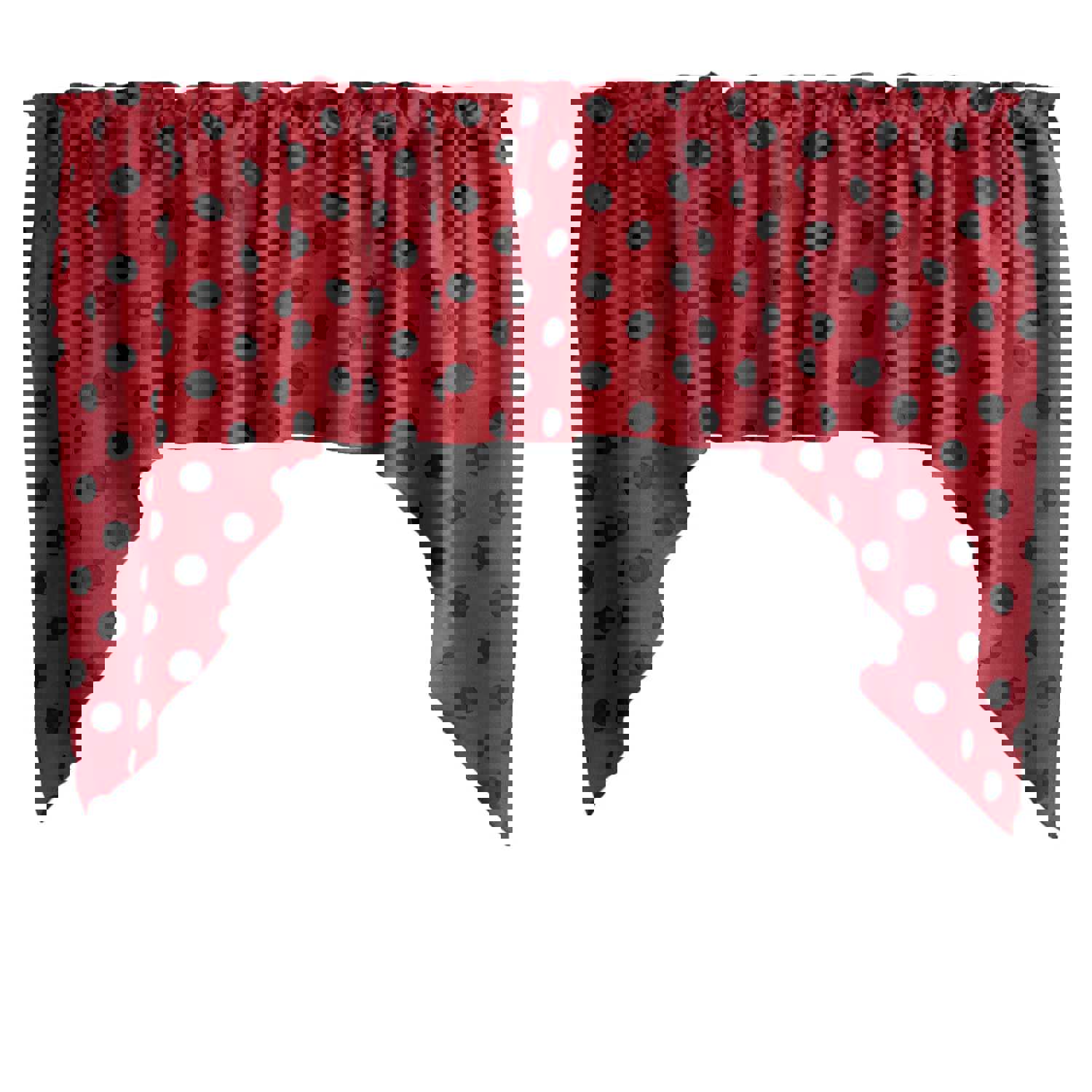 Swag Valance Cotton Polka Dots Print 58 Wide / 36 Tall