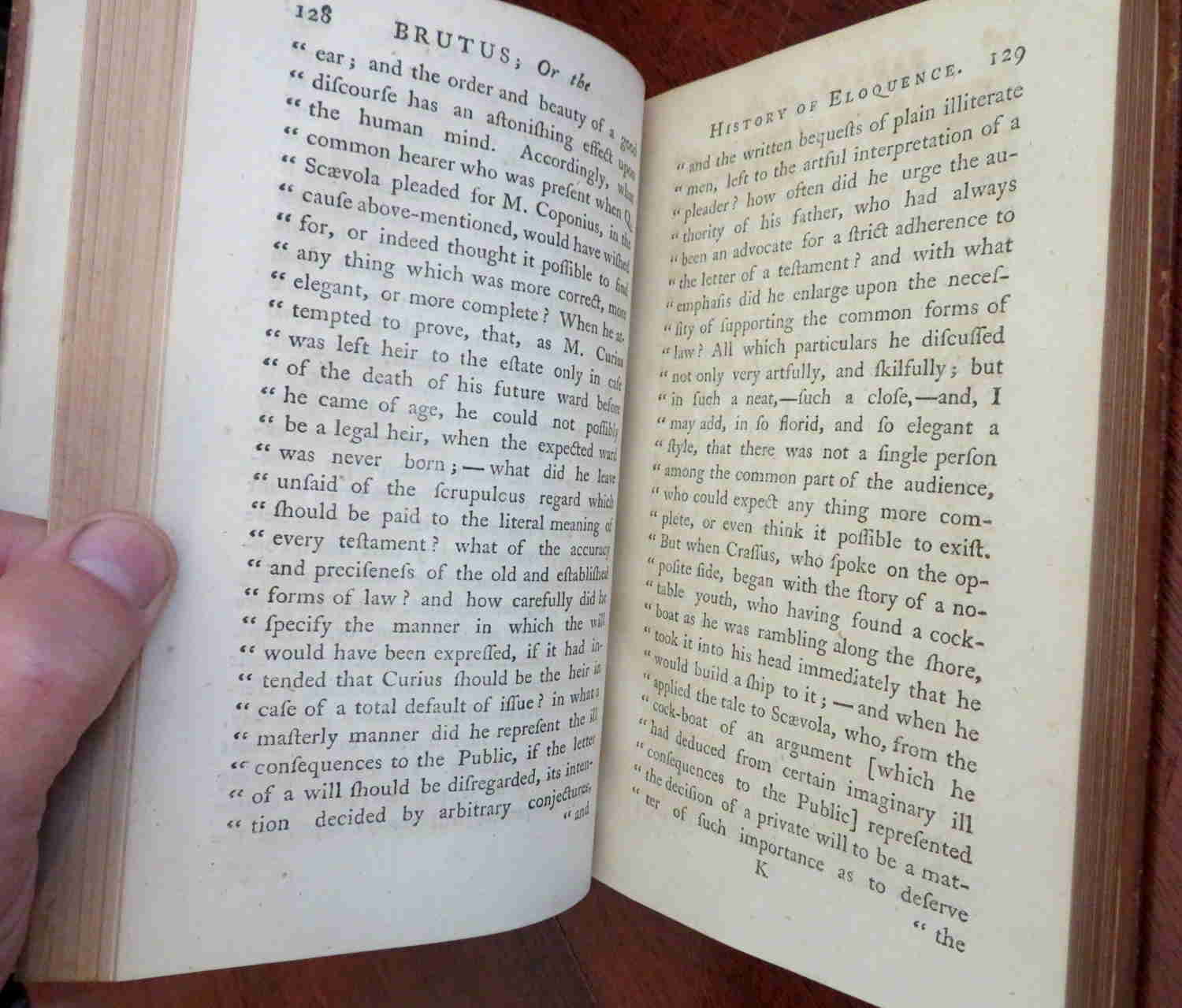 Brutus History of Famous Orators & Accomplished Speaker 1776 Cicero Leather Book