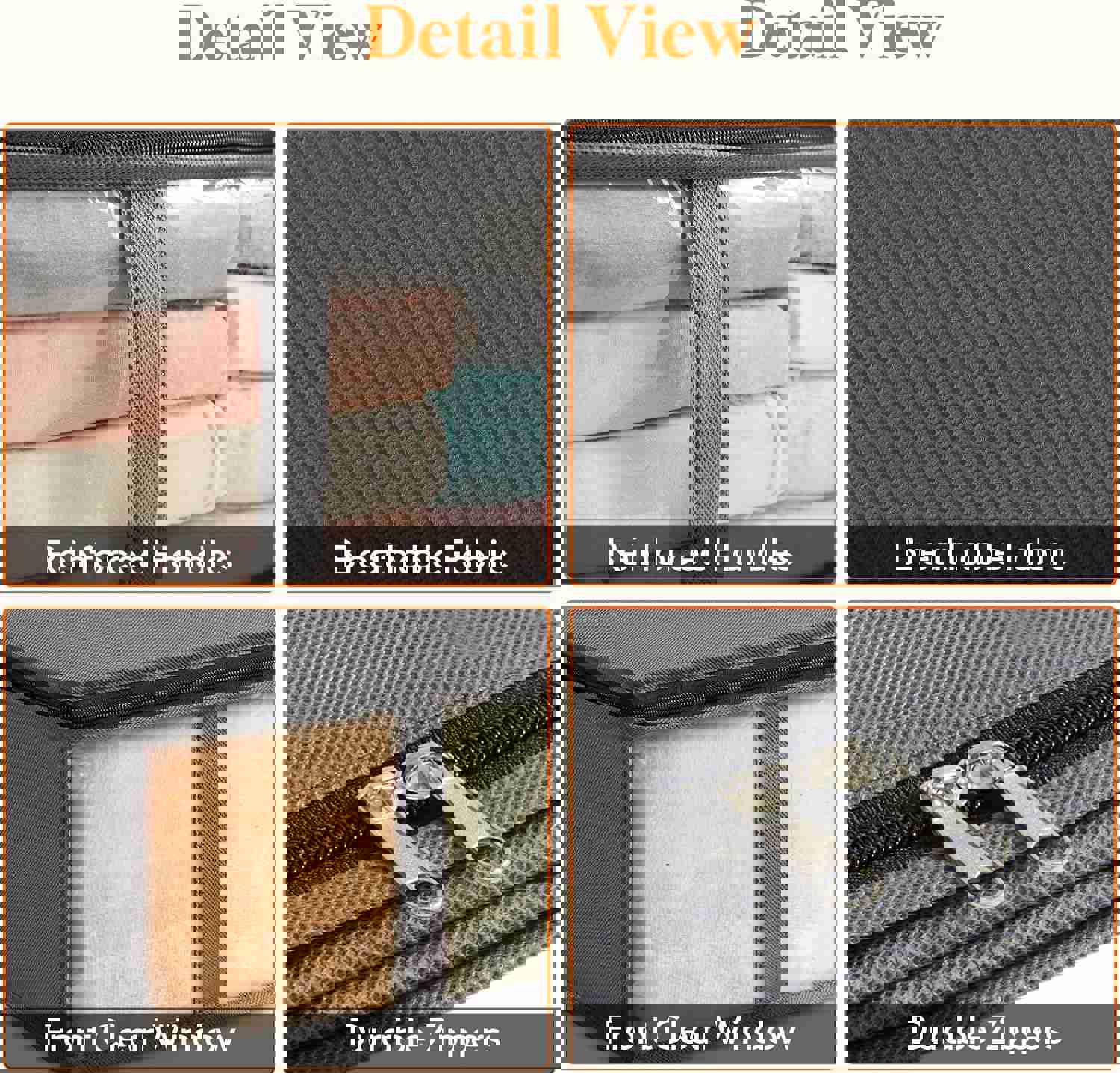 6-Pack Large Under Bed Storage Containers with 40L Capacity and See-Through Window