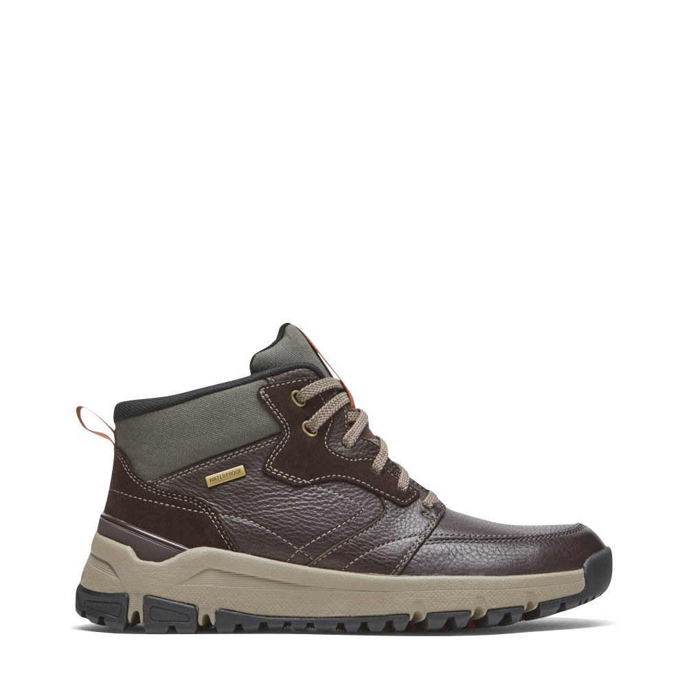 Dunham Mens Glastonbury Mid Waterproof Boot (Brown)