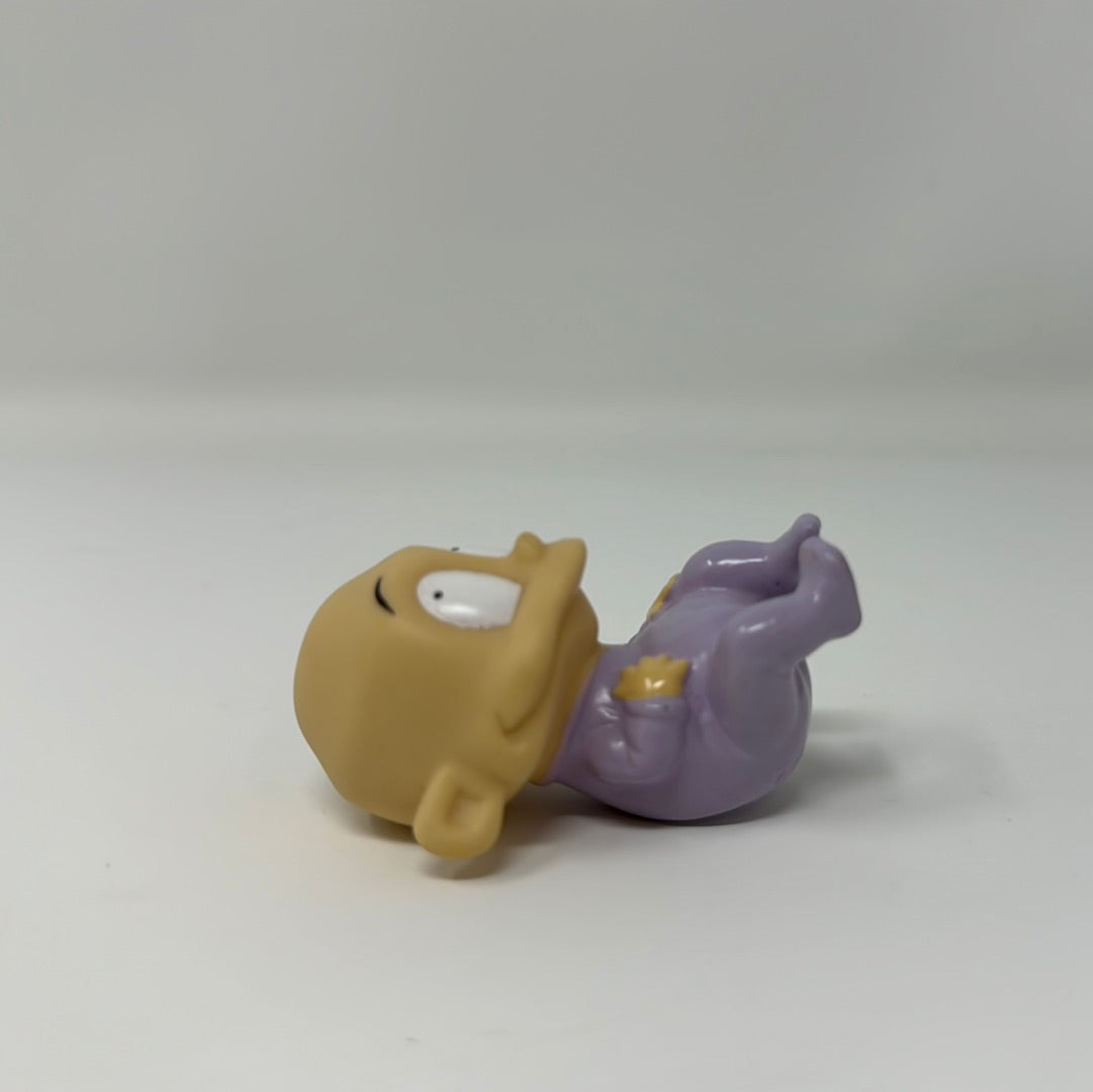 Vintage Rugrats Baby Dill Pickles Figure Toy Figurine Nickelodeon Purple Pajamas