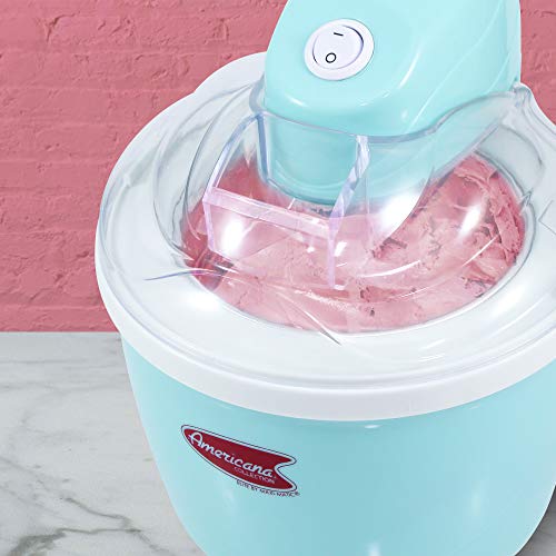 Elite Gourmet Maxi-Matic EIM-520 Automatic Ice Cream Maker, 1 Quart, Blue