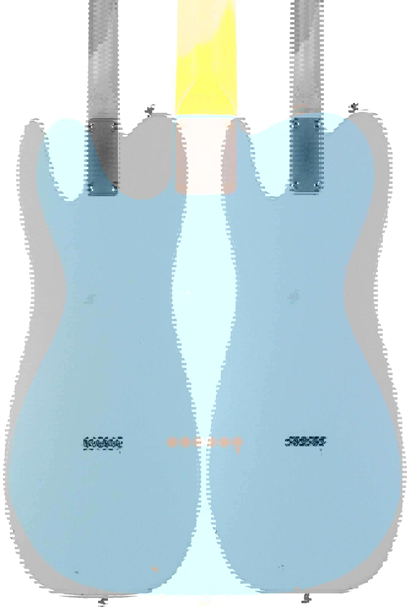 Nash T-2HB Guitar with Lollar Humbuckers in Sonic Blue - Light Aging