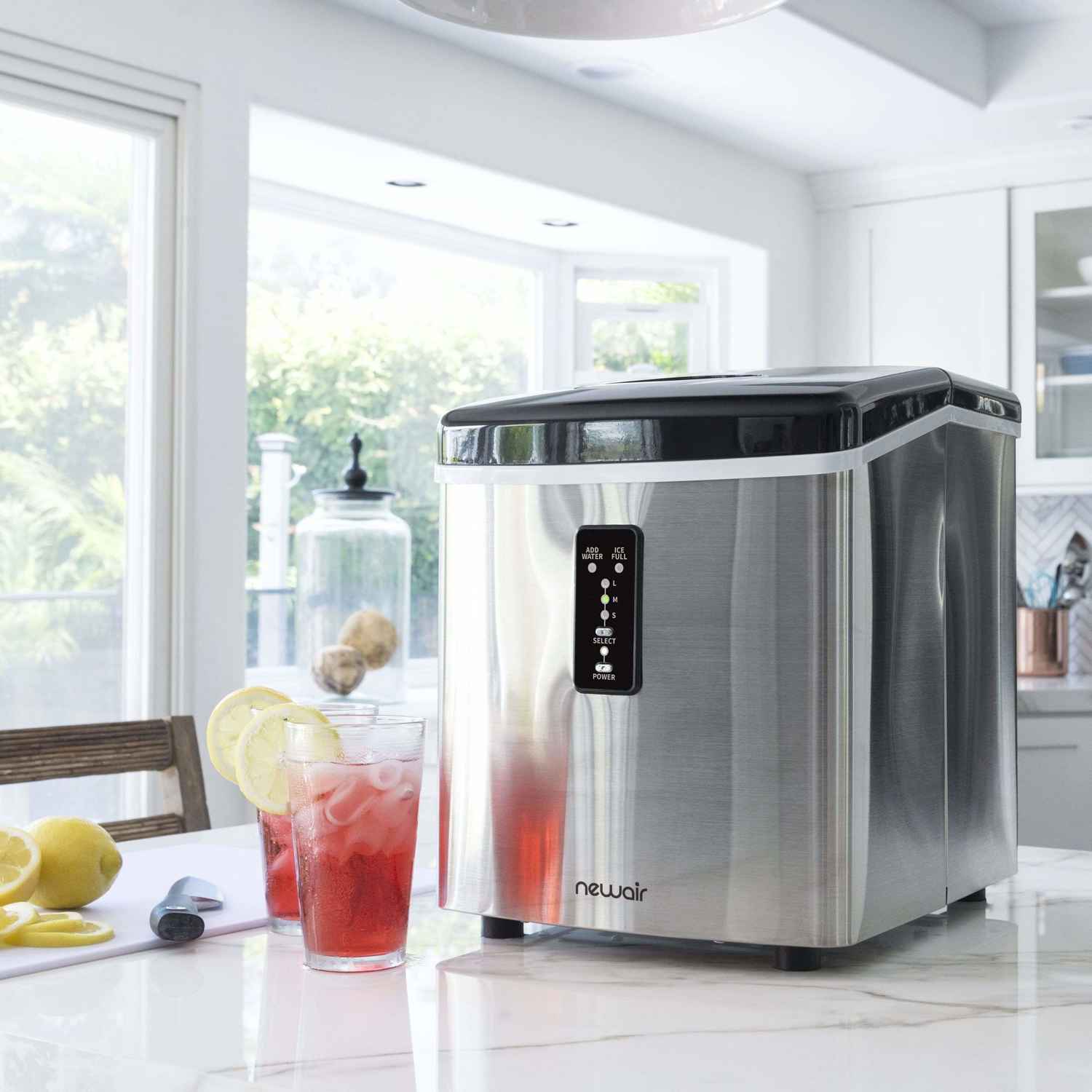 NewAir Countertop Ice Maker - 28 lbs. Daily, 3 Ice Sizes, BPA-Free