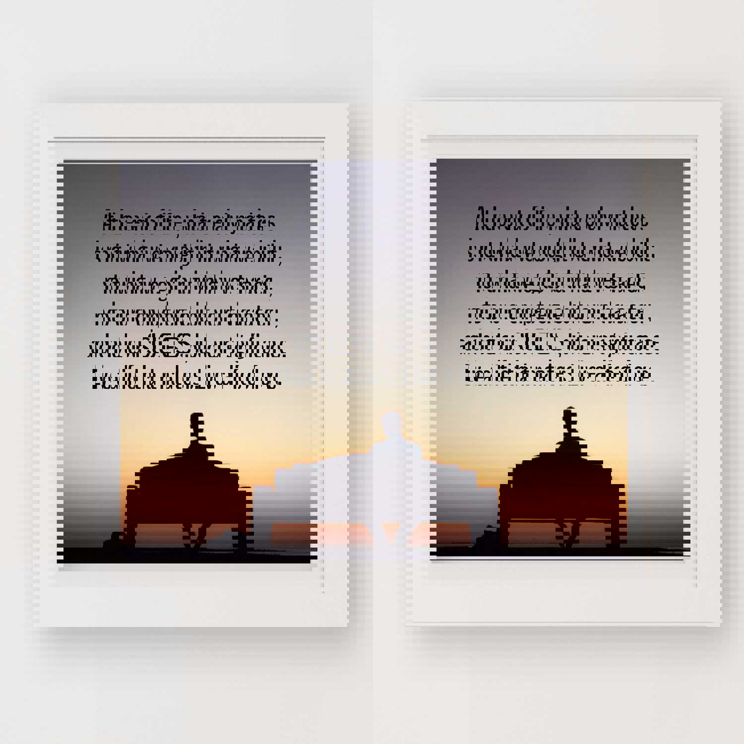 Live a Life That Matters - Inspirational Quotes Wall Art - 10 x 8 Sunset Poster Print
