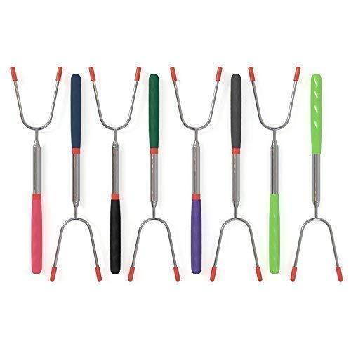 KBA Marshmallow Roasting Sticks Set of 8 - Telescoping Smores Sticks for Fire Pit with Glow in The Dark Handles