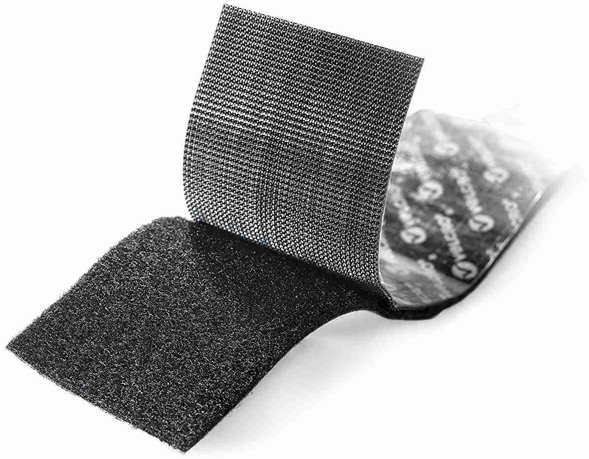 VELCRO Brand Heavy Duty Fasteners - 4x2 Inch Strips, 4 Sets, Black Industrial Strength