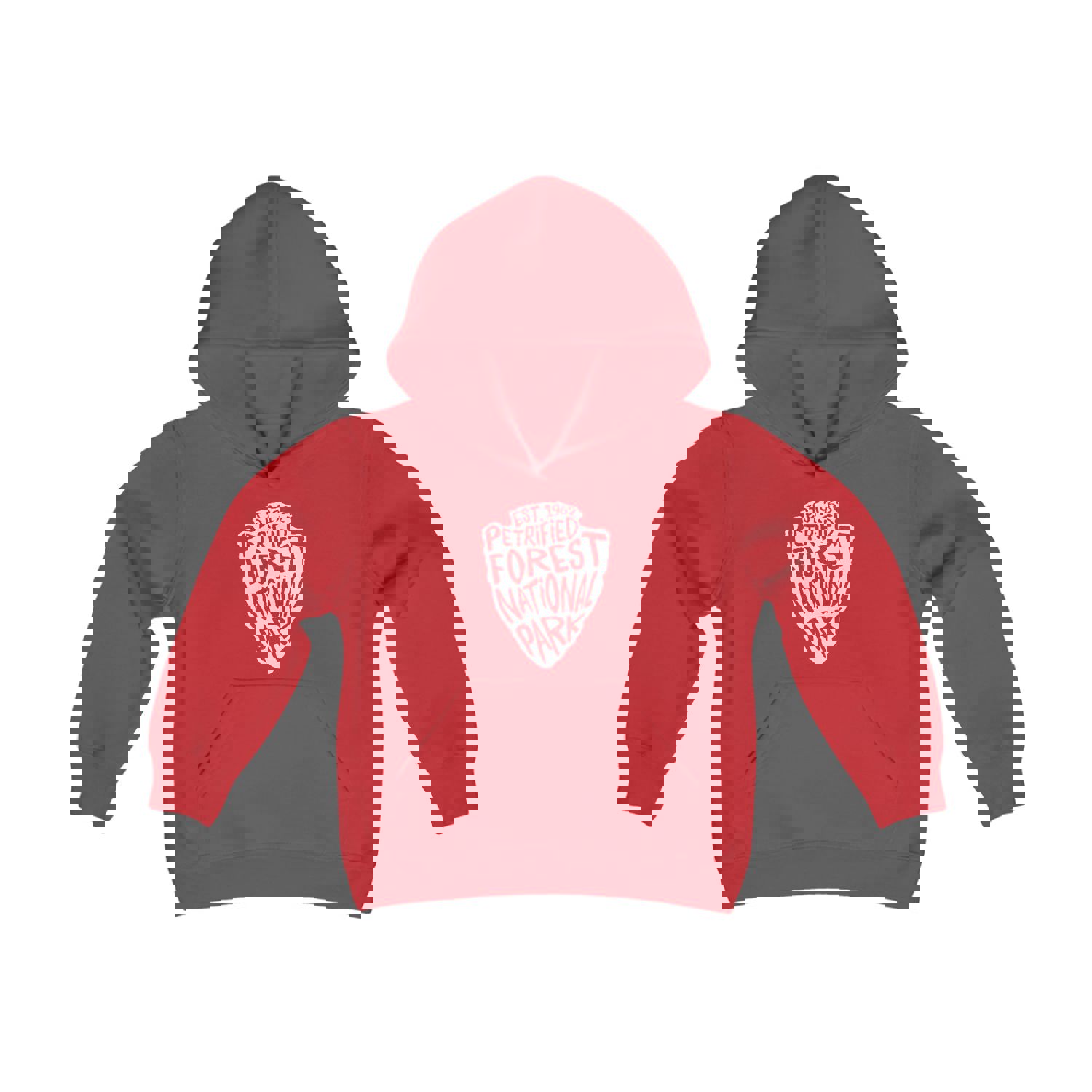 Petrified Forest National Park Kids Hoodie - Arrowhead Chunky Text