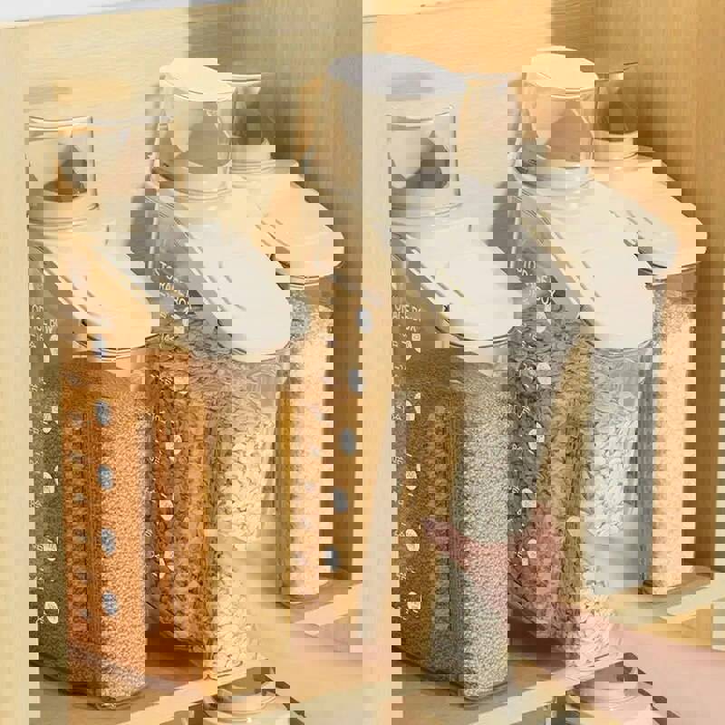 Kitchen Food Storage Container - Sealed Crisper for Grains, Rice, and More