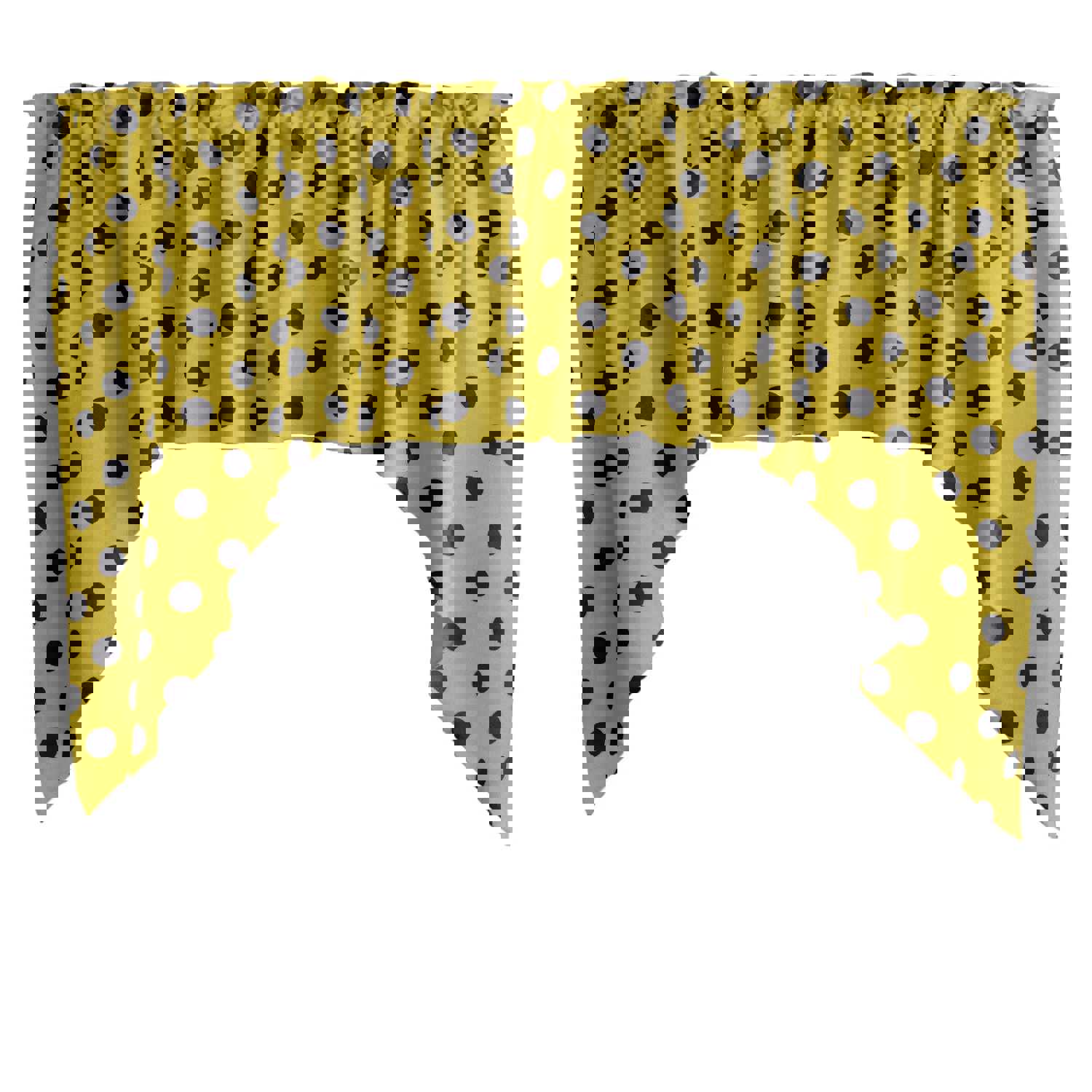 Swag Valance Cotton Polka Dots Print 58 Wide / 36 Tall