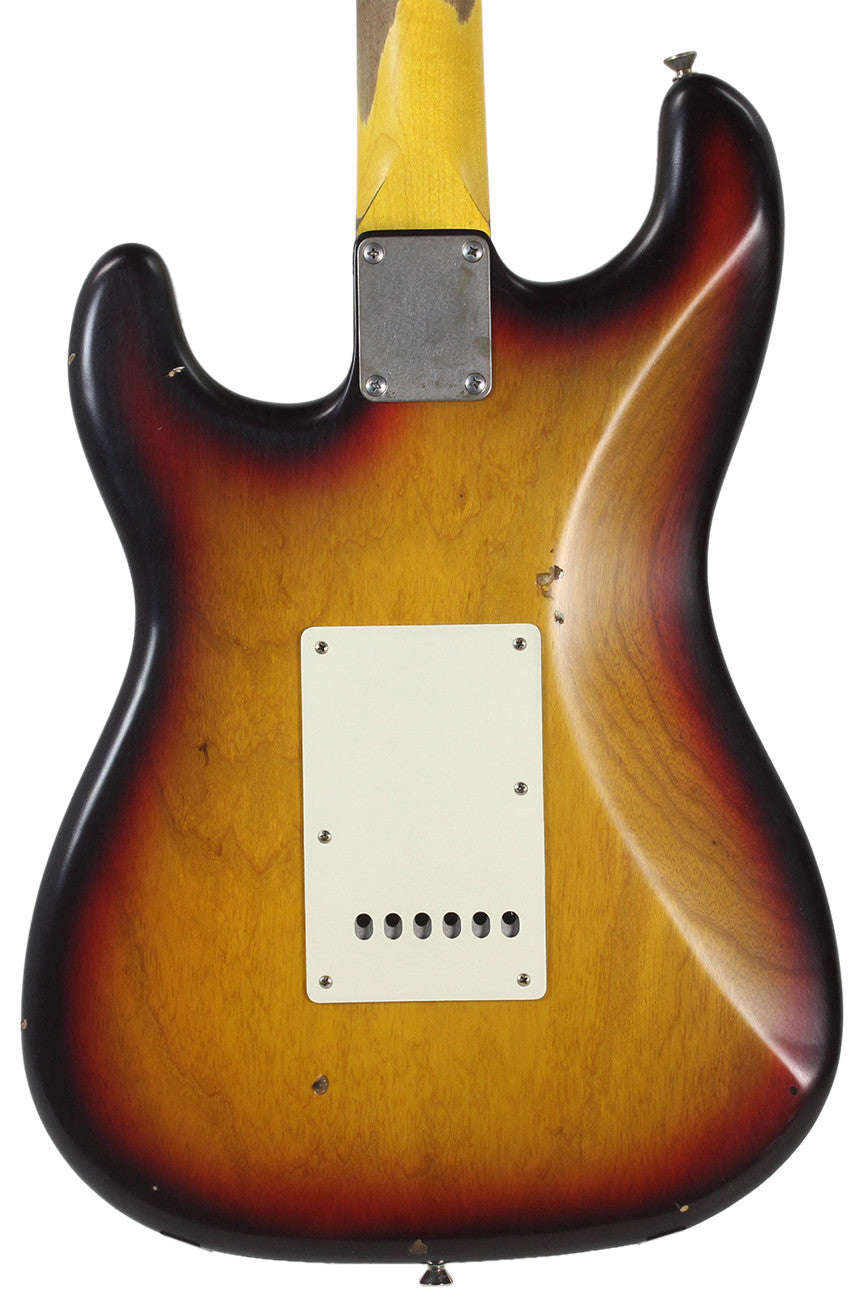 Nash S-63 Guitar, 3-Tone Sunburst, Gold PG, Light Aging - Vintage Strat Model