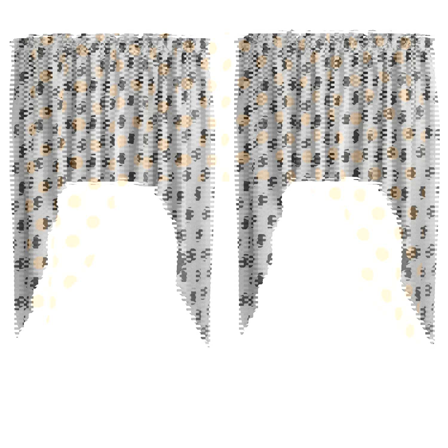 Swag Valance Cotton Polka Dots Print 58 Wide / 36 Tall