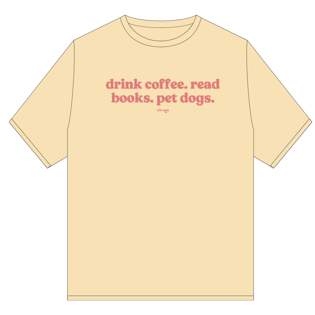 Coffee Books Dogs Graphic Tee