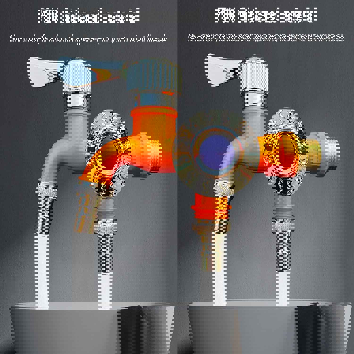 LH222 Garden Faucets One-in-two-out Fast Bidet Taps Wall Mounted Bibcocks Double Water Outlet Bathroom Faucets Gadgets