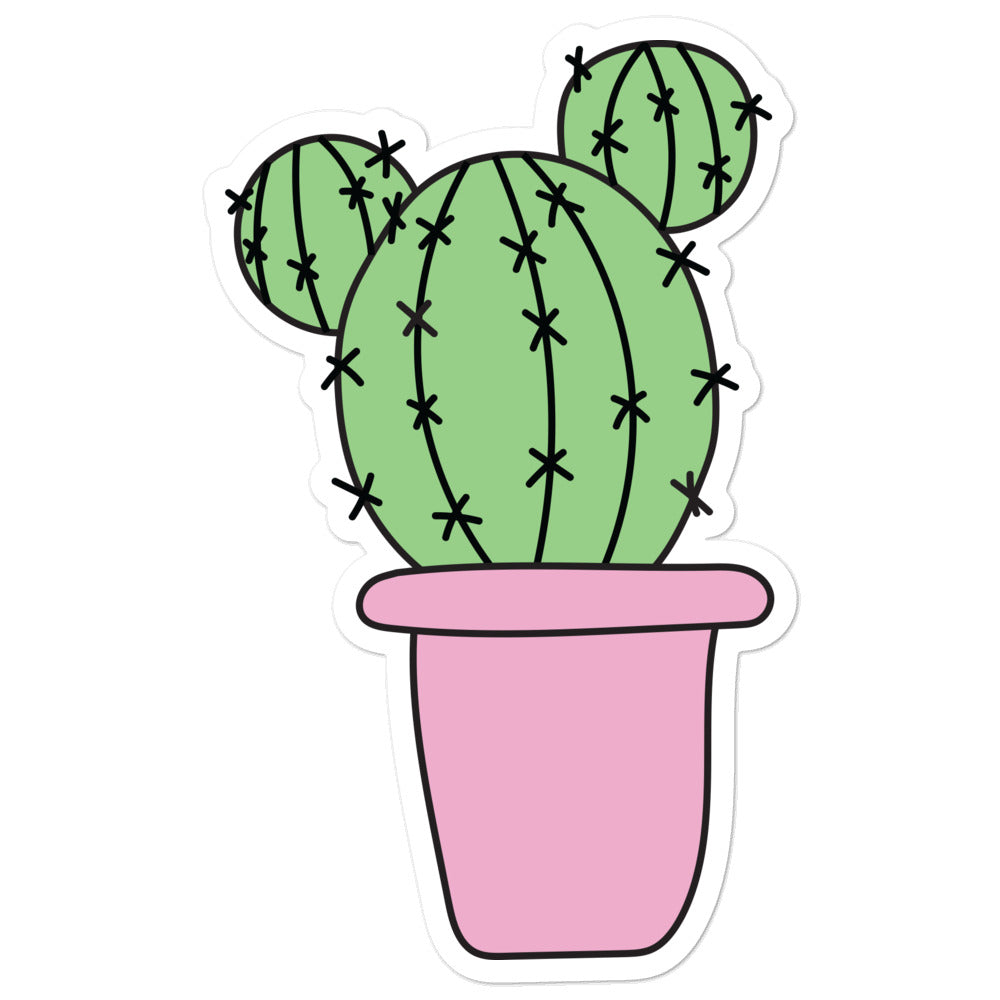 Mickey Cactus Sticker - Durable Vinyl Stickers for Indoor Use