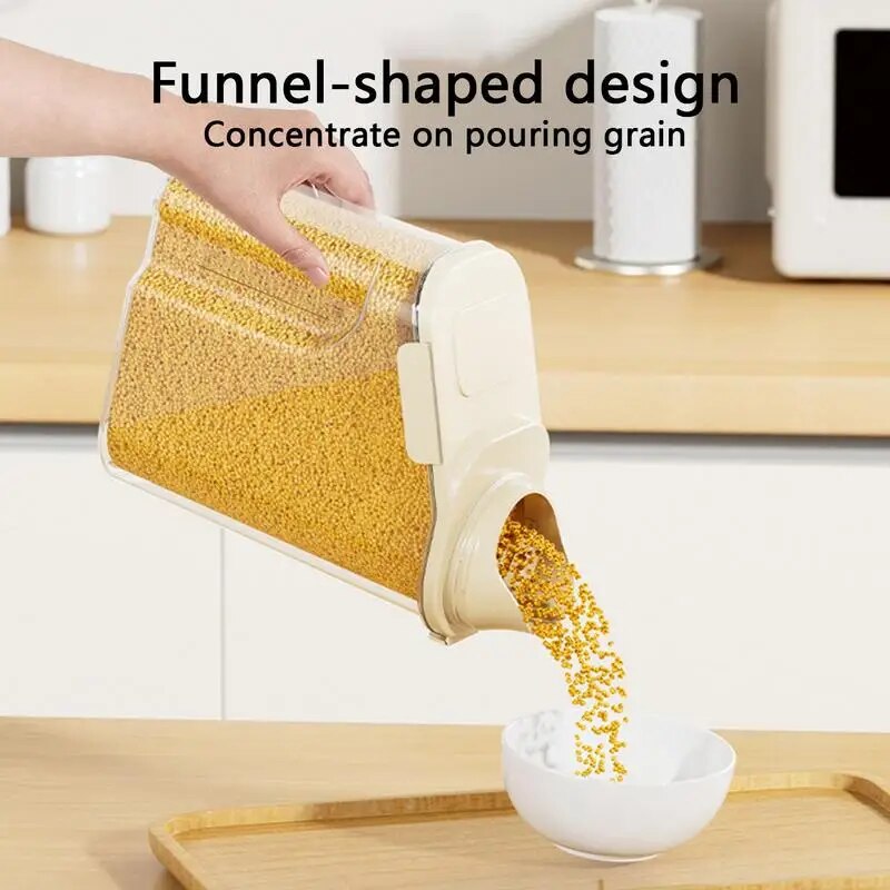 Kitchen Food Storage Container - Sealed Crisper for Grains, Rice, and More