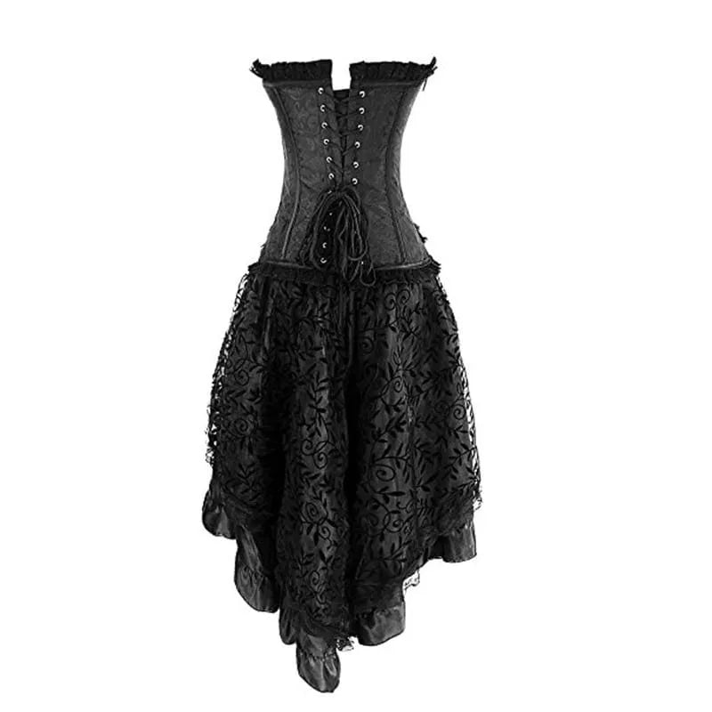 Victorian Corset and Skirt Set - Vintage Aristocrat Gothic Dress for Women