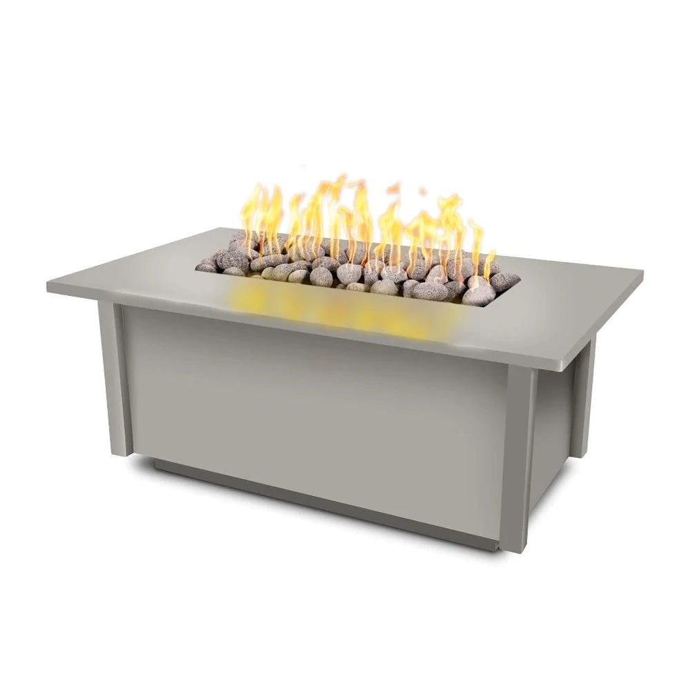 The Outdoor Plus 60 Salinas Powder Coated Rectangle Fire Pit Table