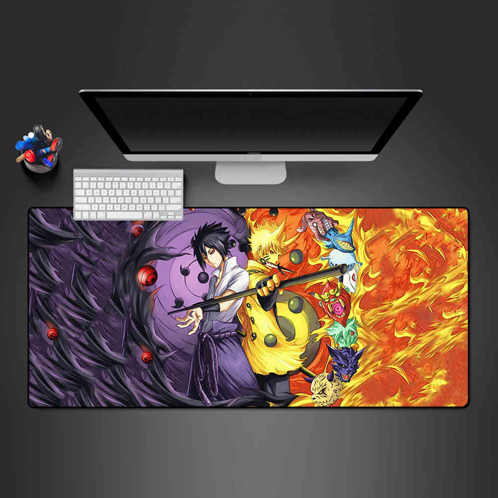 Naruto & Sasuke Design M-XXL Size Gaming Mouse Pad, Computer Desk Mat