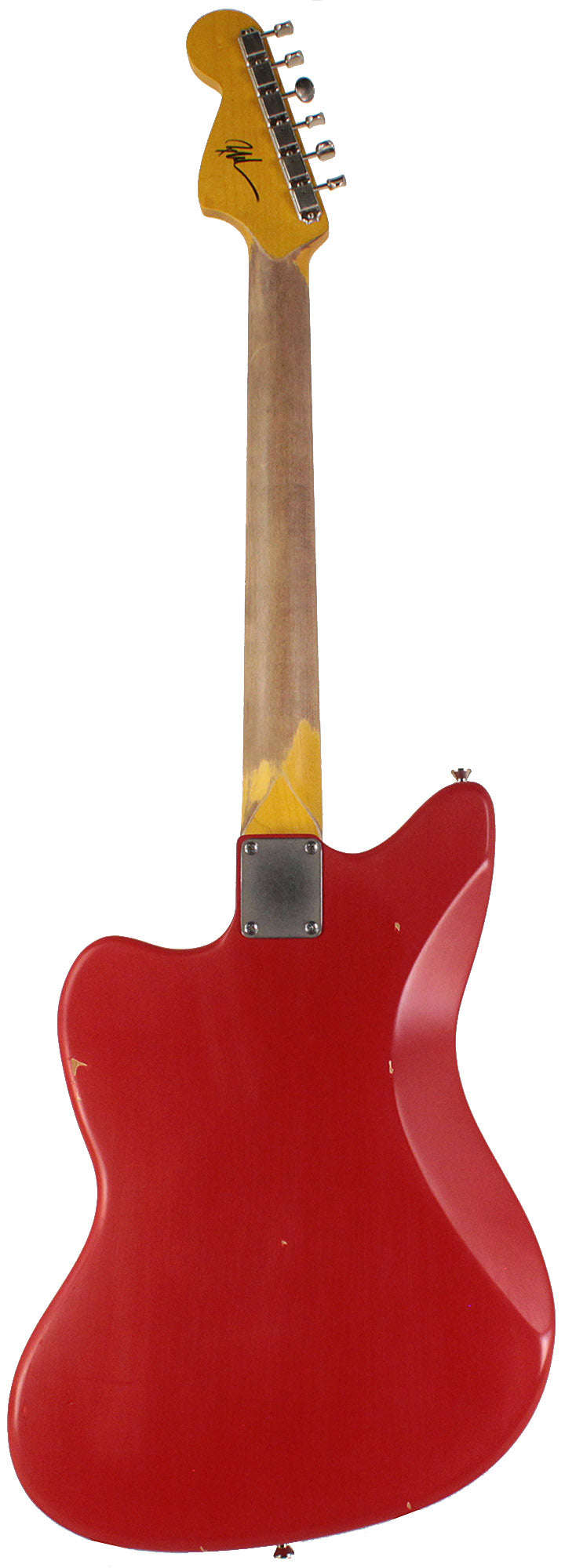 Nash JM-63 Jazzmaster Guitar, Dakota Red, Gold Pickguard, Light Aging